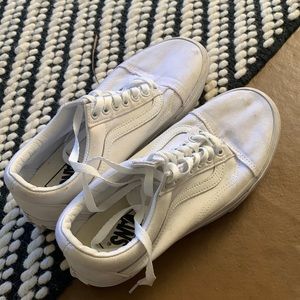 White Platform Vans